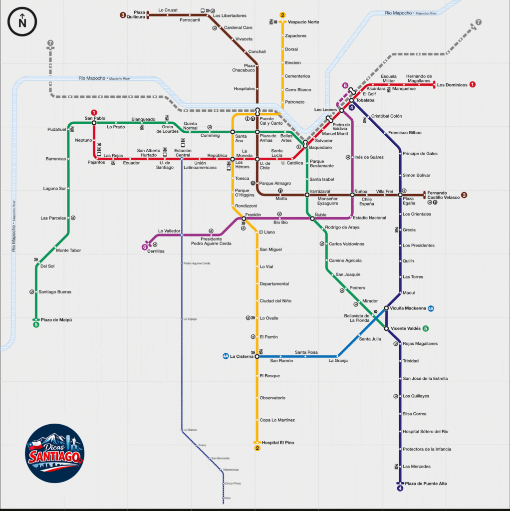 metro de santiago mapa